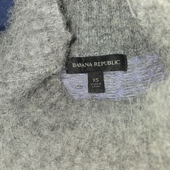 Banana Republic Alpaca Blend Mock Neck Fairisle Sweater in Heather Gray - Picture 12 of 13